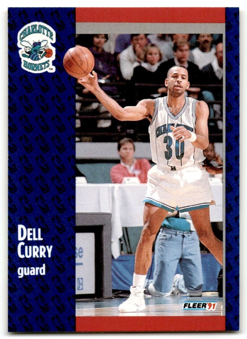 1991-92 Fleer Dell Curry Charlotte Hornets #19