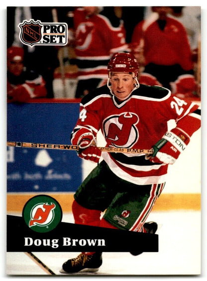 1991-92 Pro Set French Doug Brown New Jersey Devils #138