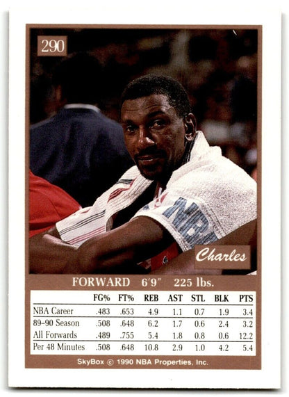 1990-91 SkyBox Charles Jones Washington Bullets #290