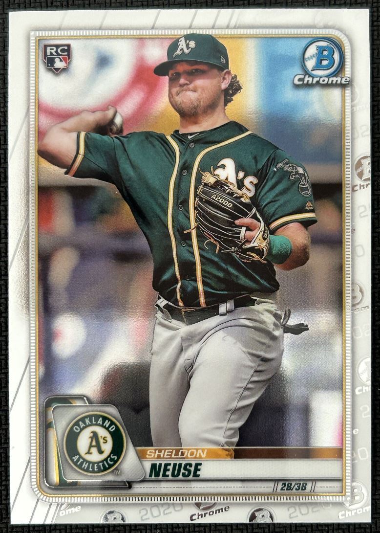 2020 Bowman Chrome Sheldon Neuse Rookie Oakland Athletics #30