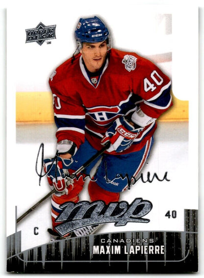 2009-10 Upper Deck MVP Maxim Lapierre Montreal Canadiens #143