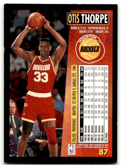 1994-95 Fleer Otis Thorpe Houston Rockets #87