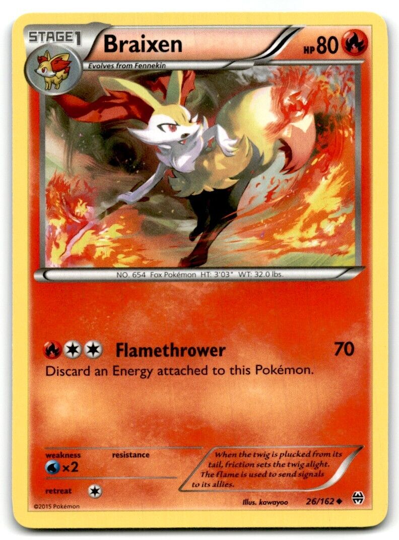 2015 XY - BREAKthrough Braixen Stage 1/Uncommon #26