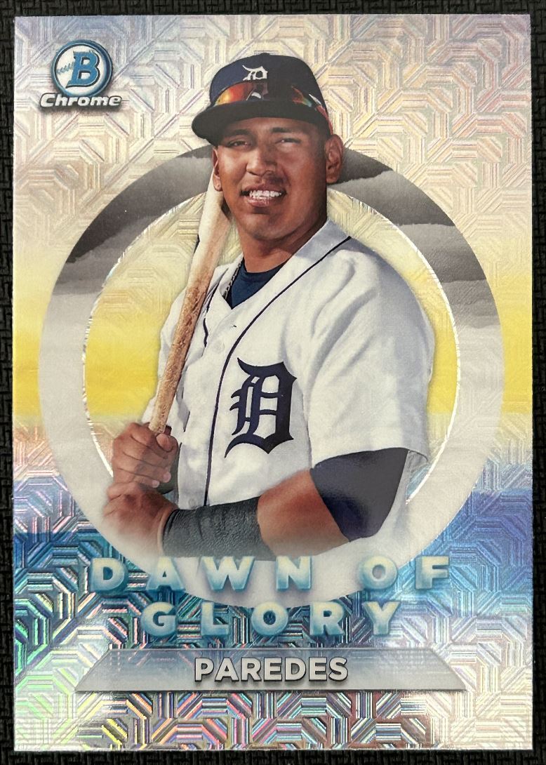 2020 Bowman Chrome Dawn of Glory Mojo Isaac Paredes Detroit Tigers #DG-6