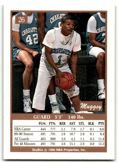 1990-91 SkyBox Tyrone Bogues Charlotte Hornets #26