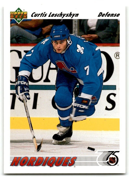 1991-92 Upper Deck Curtis Leschyshyn Quebec Nordiques #413