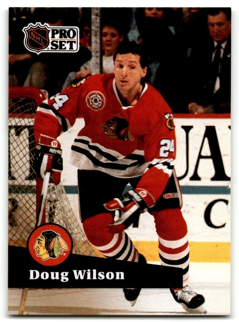 1991-92 Pro Set French Doug Wilson Chicago Blackhawks #52