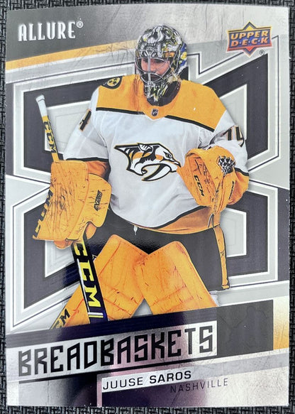 2021-22 Upper Deck Allure Breadbaskets Juuse Saros Nashville Predators #BB-14