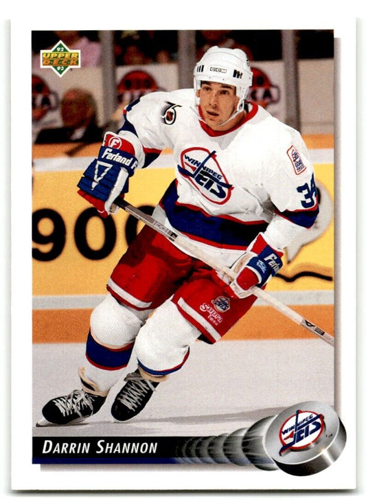 1992-93 Upper Deck Darrin Shannon Winnipeg Jets #132