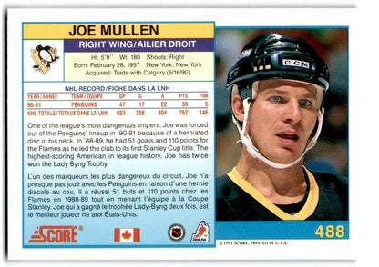 1991-92 Score Canadian Bilingual Joe Mullen Pittsburgh Penguins #488