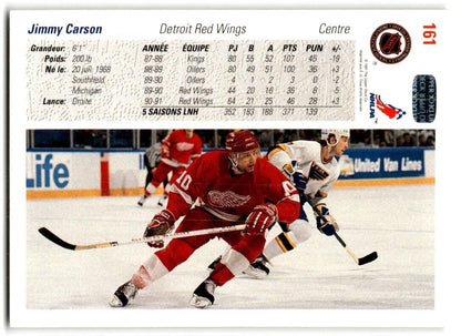 1991-92 Upper Deck French Jimmy Carson Detroit Red Wings #161