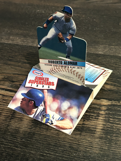 1995 Kraft Singles Superstars Roberto Alomar Pop-Up #1 of 30 Blue Jays