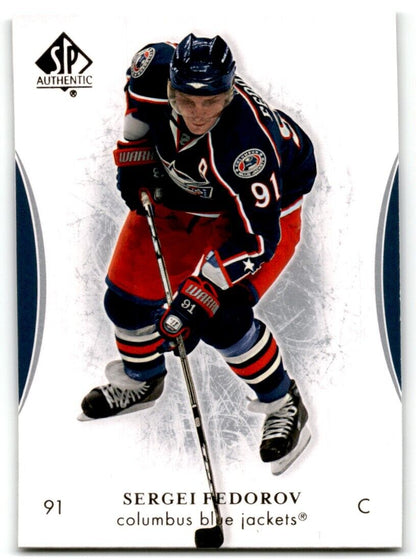 2007-08 SP Authentic Sergei Fedorov Columbus Blue Jackets #64