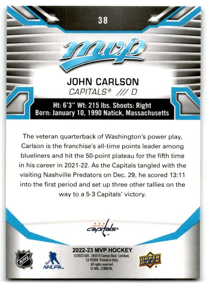 2022-23 Upper Deck MVP John Carlson Washington Capitals #38