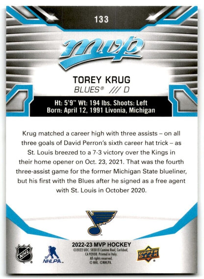 2022-23 Upper Deck MVP Torey Krug St. Louis Blues #133