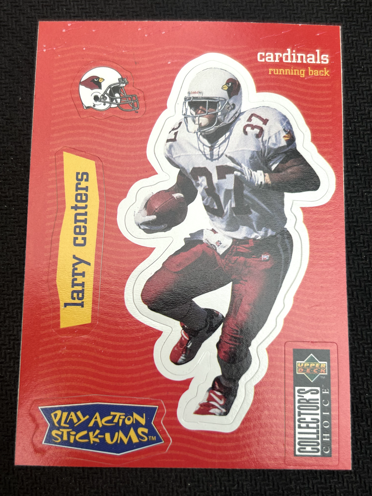 Larry Centers Play Action Stick-Ums Upper Deck 1997 Sticker Football Card # S8