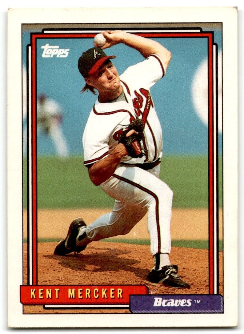 1992 Topps Kent Mercker Atlanta Braves #596