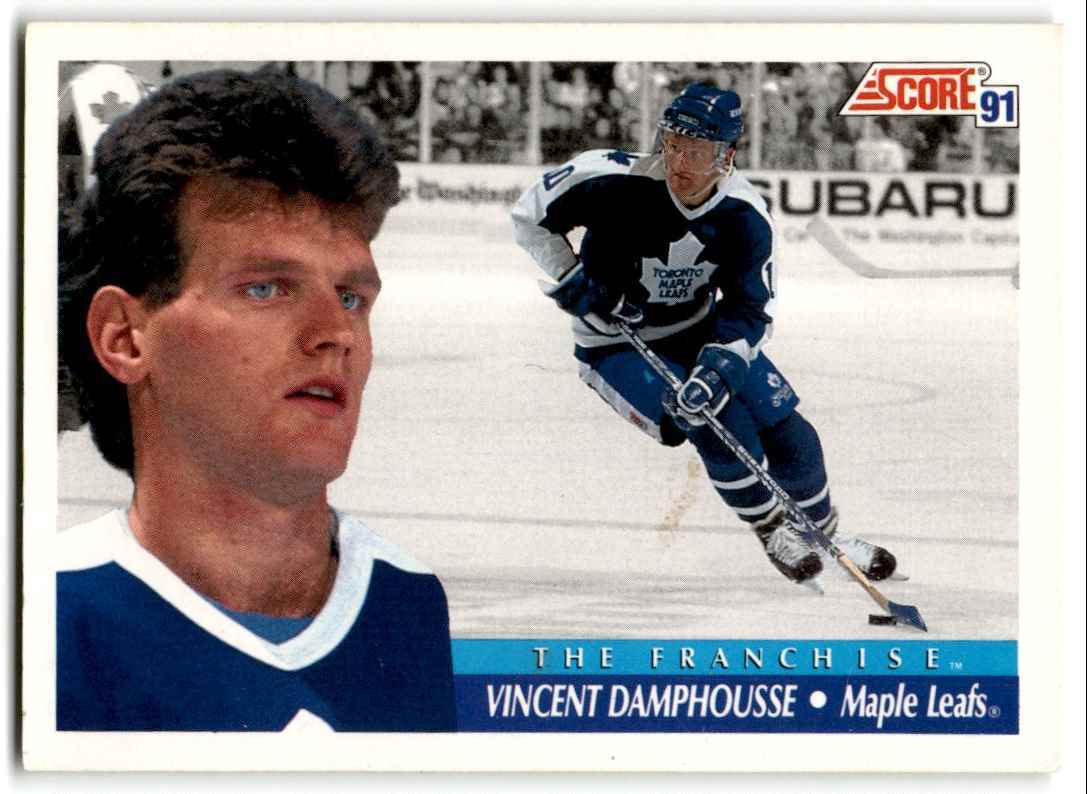 1991-92 Score American Vincent Damphousse Toronto Maple Leafs #338