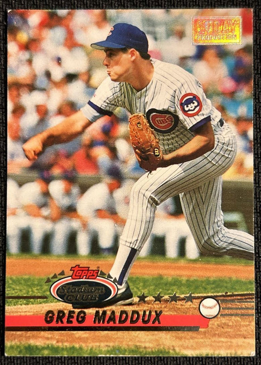 1993 Stadium Club Greg Maddux Chicago Cubs #2