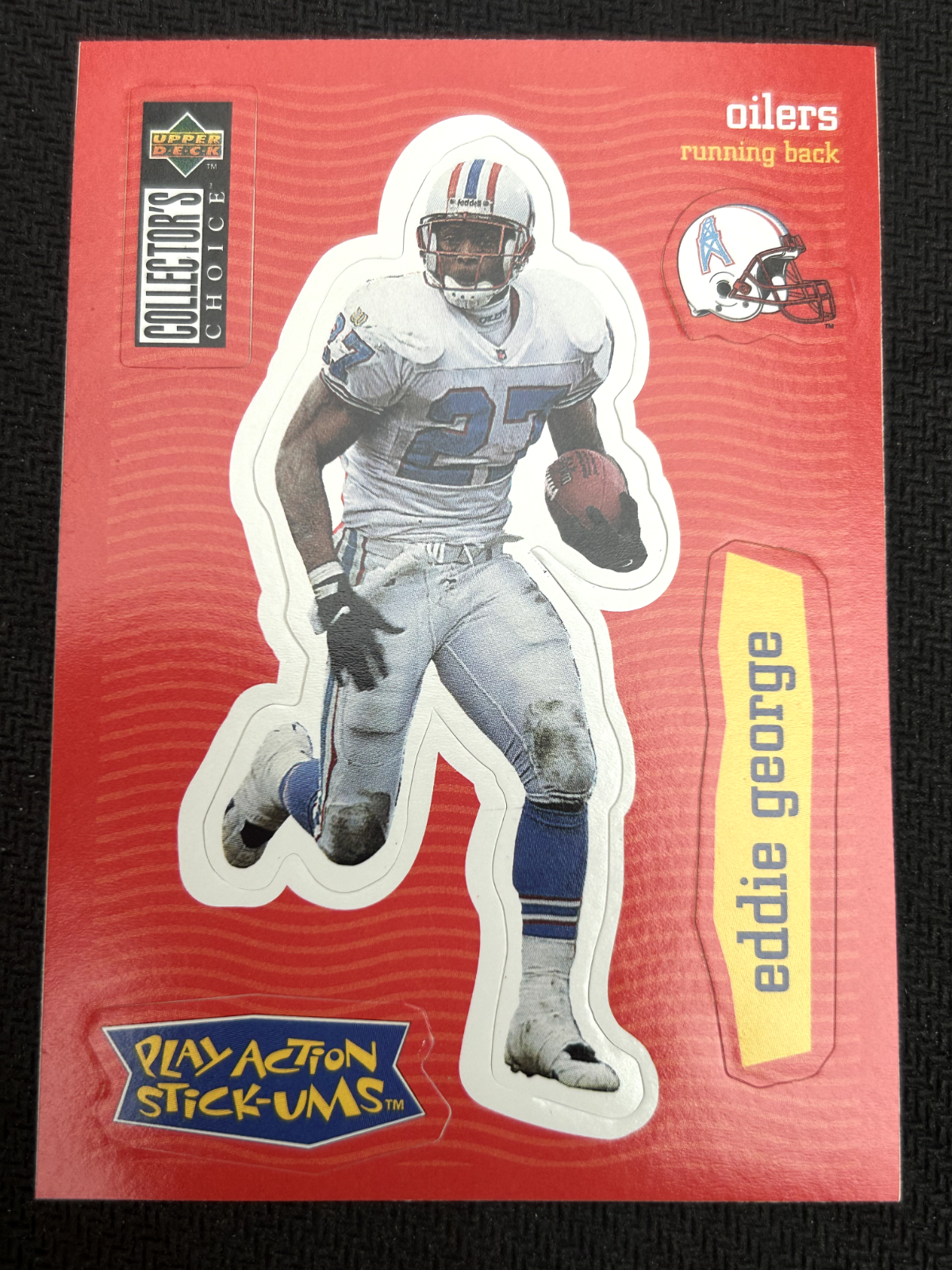 1997 Upper Deck Collector's Choice Eddie George S26 Play Action Stick-Ums