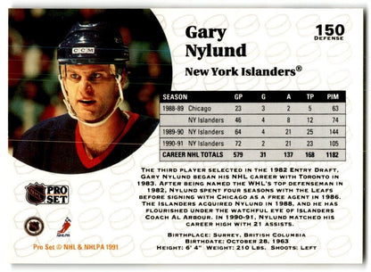 1991-92 Pro Set Gary Nylund New York Islanders #150