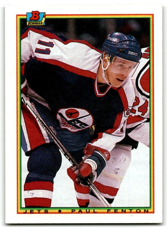 1990-91 Bowman Paul Fenton Winnipeg Jets #139