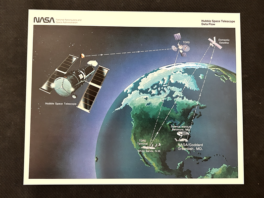 NASA Hubble Space Telescope Data Flow 8X10 litho