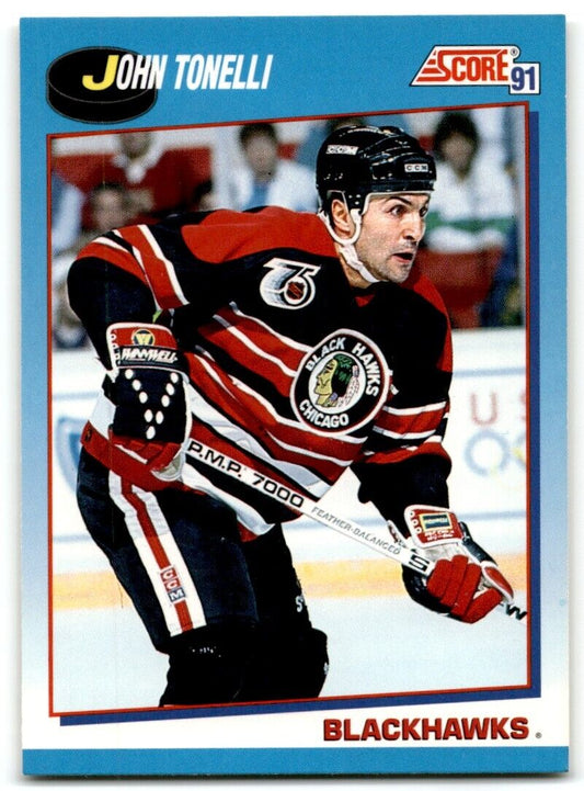 1991-92 Score Canadian Bilingual John Tonelli Chicago Blackhawks #567