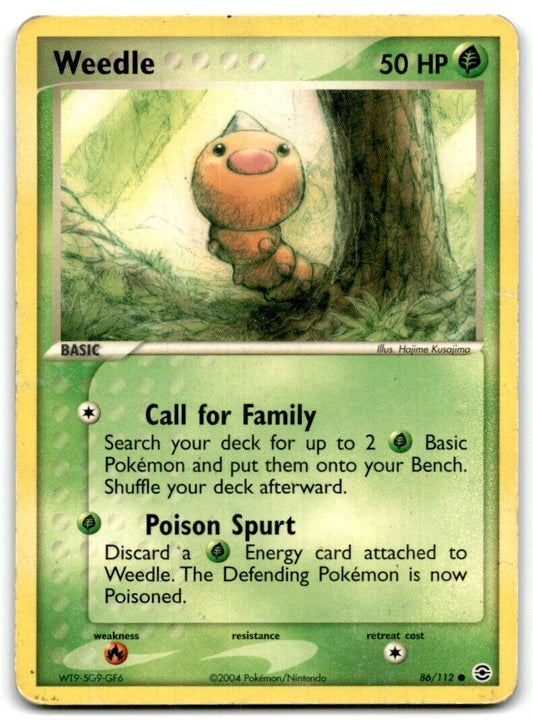 2004 EX - FireRed & LeafGreen Weedle Basic/Common #86