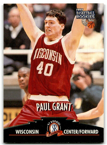 1997-98 Score Board Rookies Paul Grant Wisconsin Badgers #14