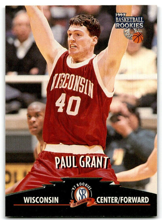 1997-98 Score Board Rookies Paul Grant Wisconsin Badgers #14