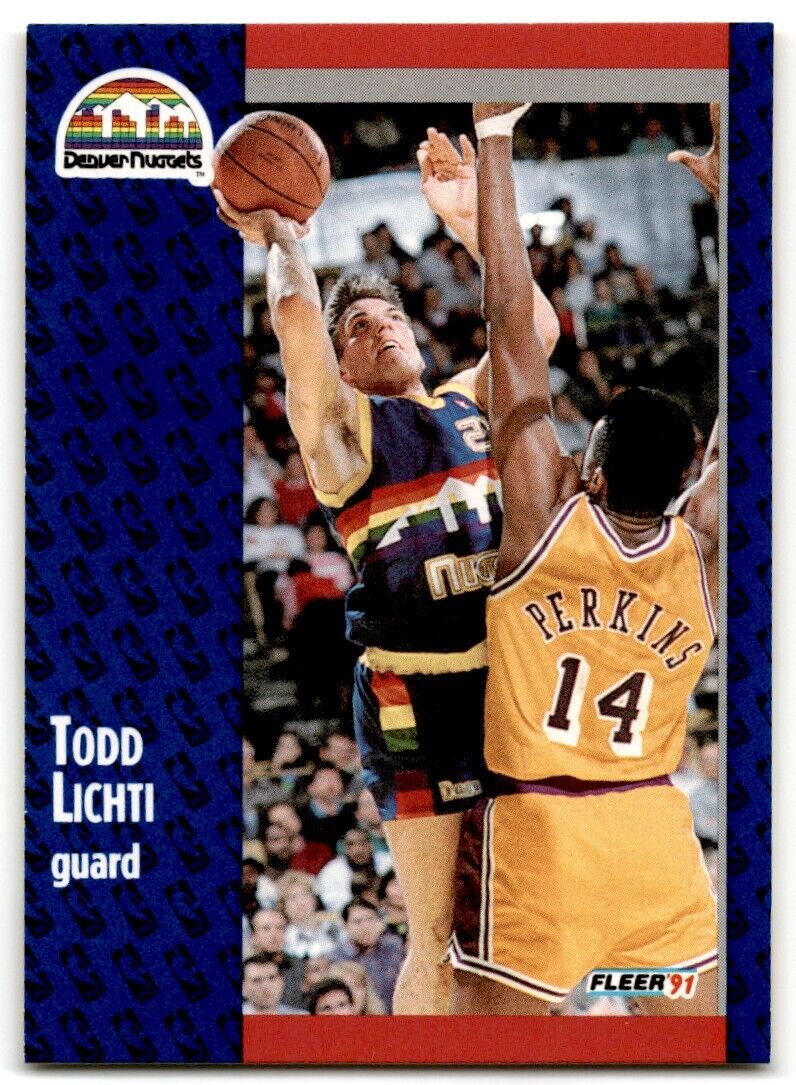 1991-92 Fleer Todd Lichti Denver Nuggets #51