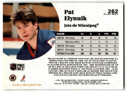 1991-92 Pro Set Pat Elynuik Winnipeg Jets #262