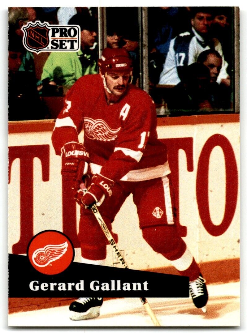 1991-92 Pro Set Gerard Gallant Detroit Red Wings #63