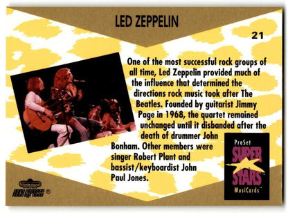 1991-92 ProSet Super Stars MusiCard Led Zeppelin #21