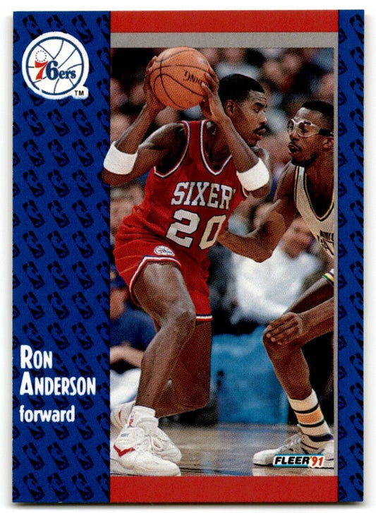 1991-92 Fleer Ron Anderson Philadelphia 76ers #150