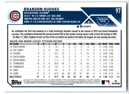 2023 Topps Brandon Hughes Rookie Chicago Cubs #97