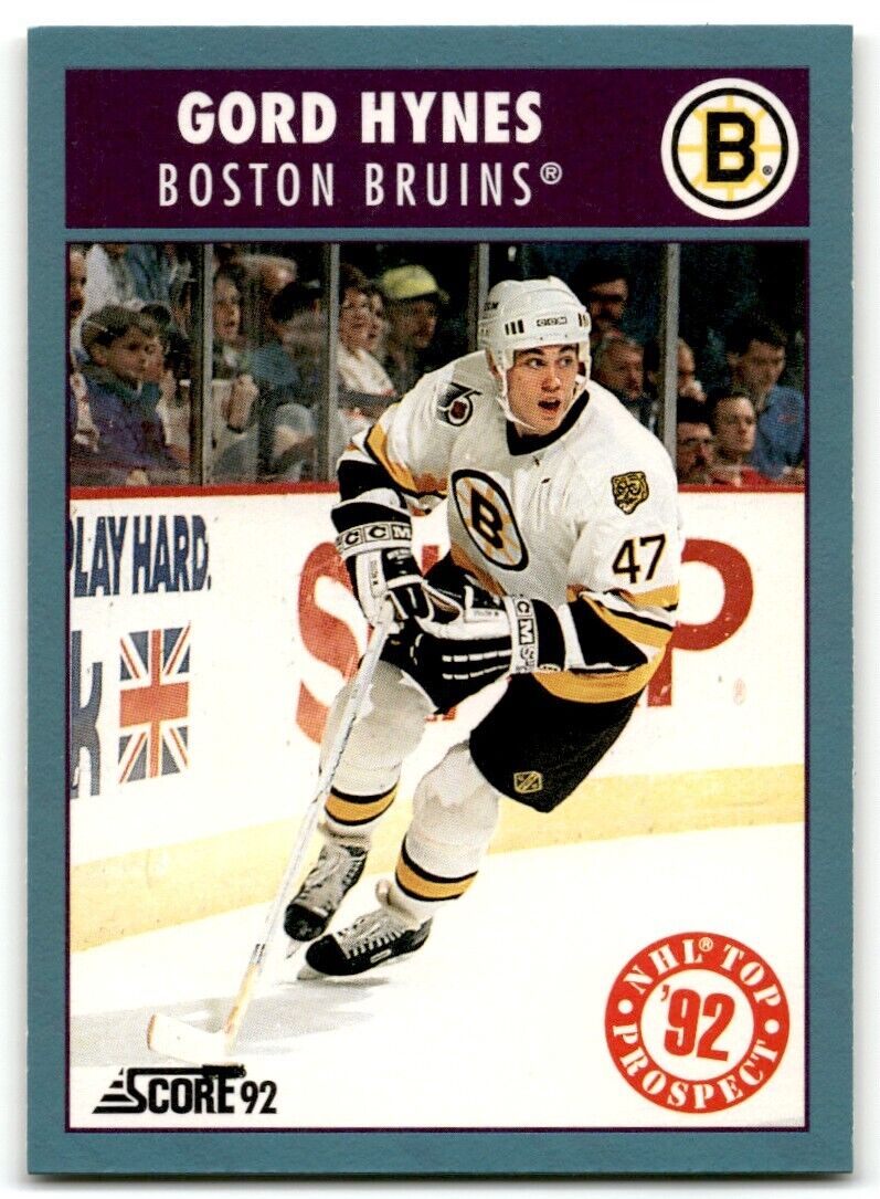 1992-93 Score Canadian Gord Hynes Boston Bruins #483