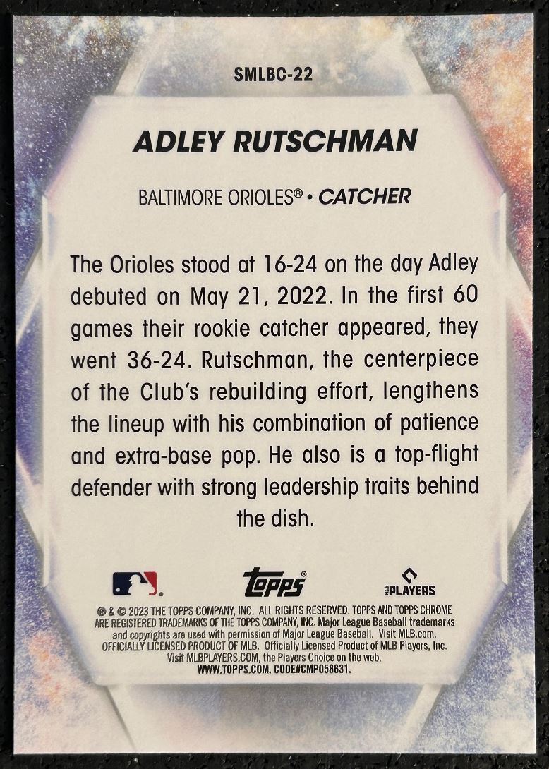 2023 Topps Chrome Stars of the MLB Adley Rutschman Norfolk Tides #SMLBC-22