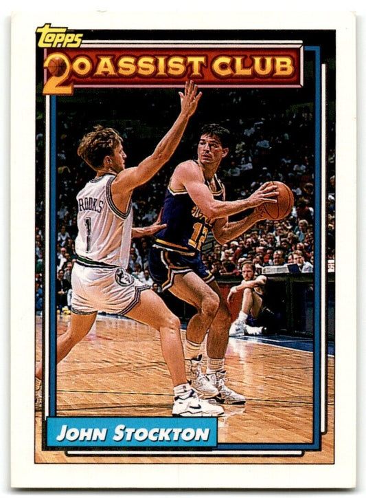 1992-93 Topps 20 assist club John Stockton Utah Jazz #223