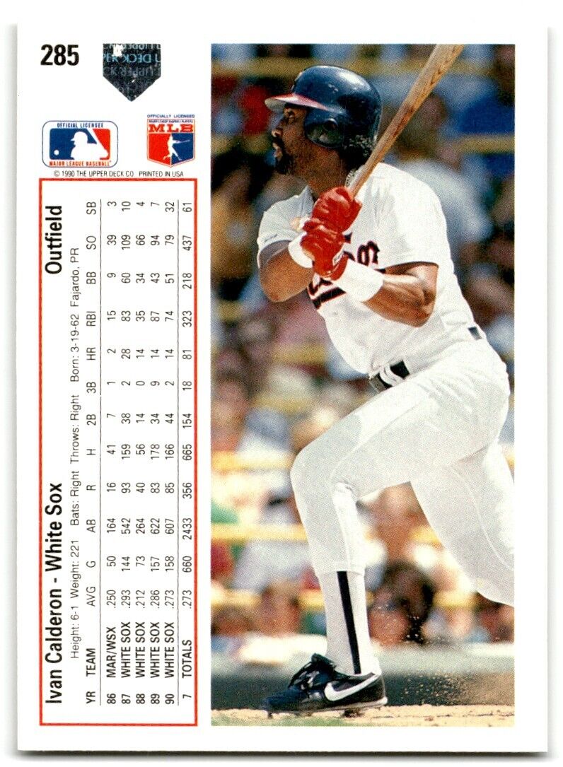 1991 Upper Deck Ivan Calderon Chicago White Sox #285