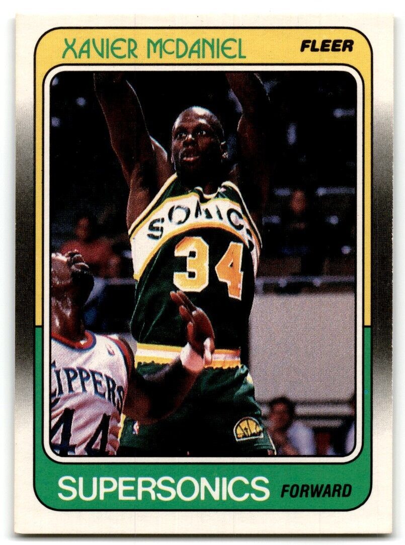 1988-89 Fleer Xavier McDaniel Seattle SuperSonics #108