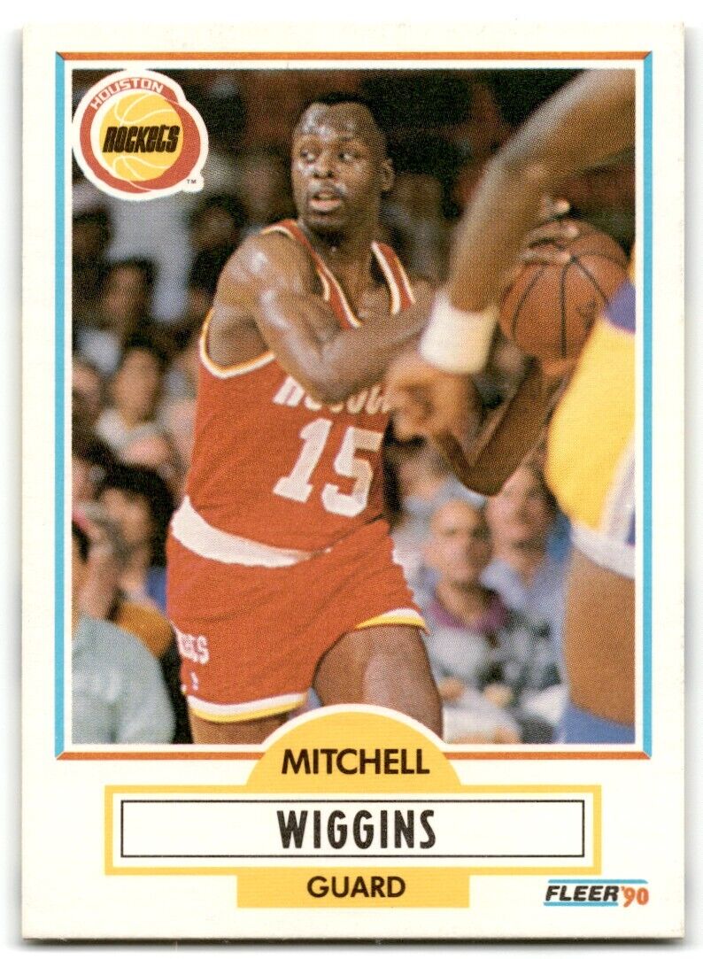 1990-91 Fleer Mitchell Wiggins Rookie Houston Rockets #75