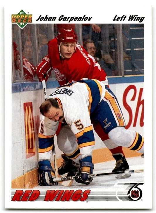 1991-92 Upper Deck Johan Garpenlov Detroit Red Wings #167B