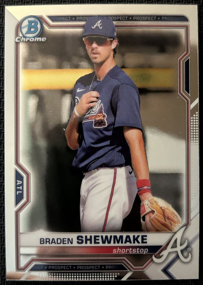 2021 Bowman Chrome Prospects Braden Shewmake Atlanta Braves #BCP-48