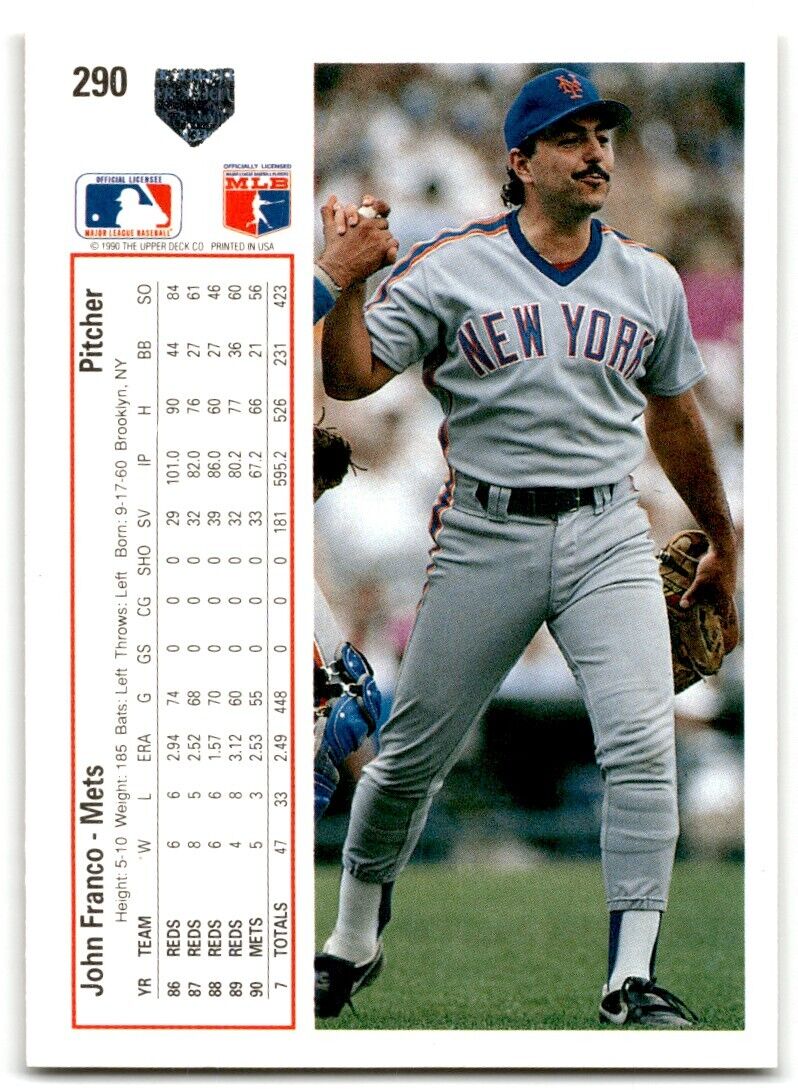 1991 Upper Deck John Franco New York Mets #290