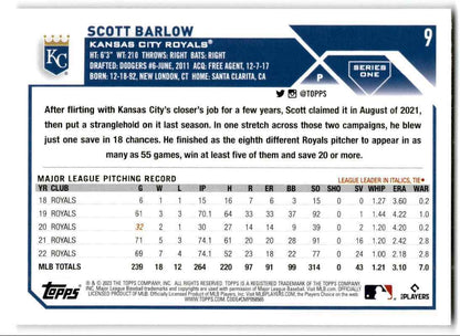 2023 Topps Scott Barlow Kansas City Royals #9