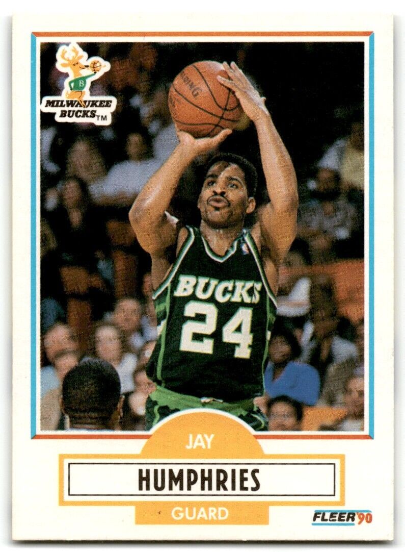 1990-91 Fleer Jay Humphries Milwaukee Bucks #105