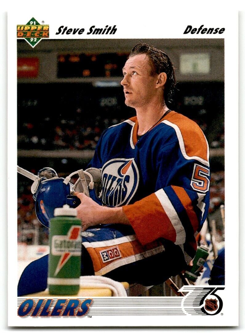 1991-92 Upper Deck Steve Smith Edmonton Oilers #350