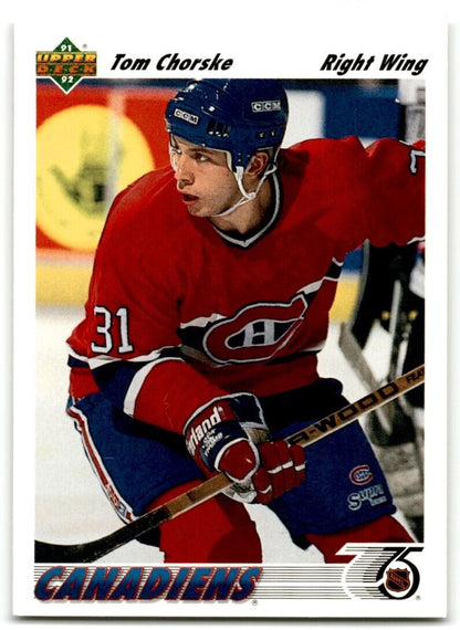 1991-92 Upper Deck Tom Chorske Montreal Canadiens #427